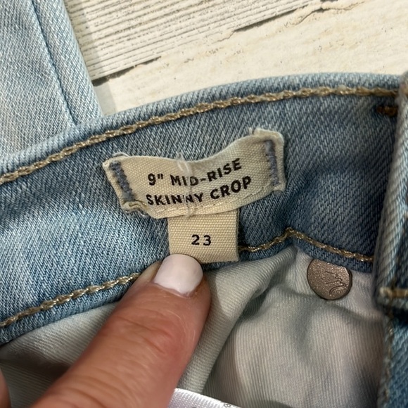 Madewell 9” Mid-Rise Skinny Crop Jeans Size 23 - Picture 8 of 13